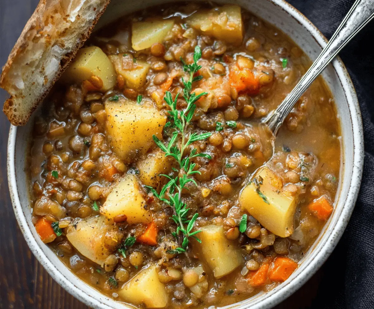 Hearty Lentil and Potato Soup