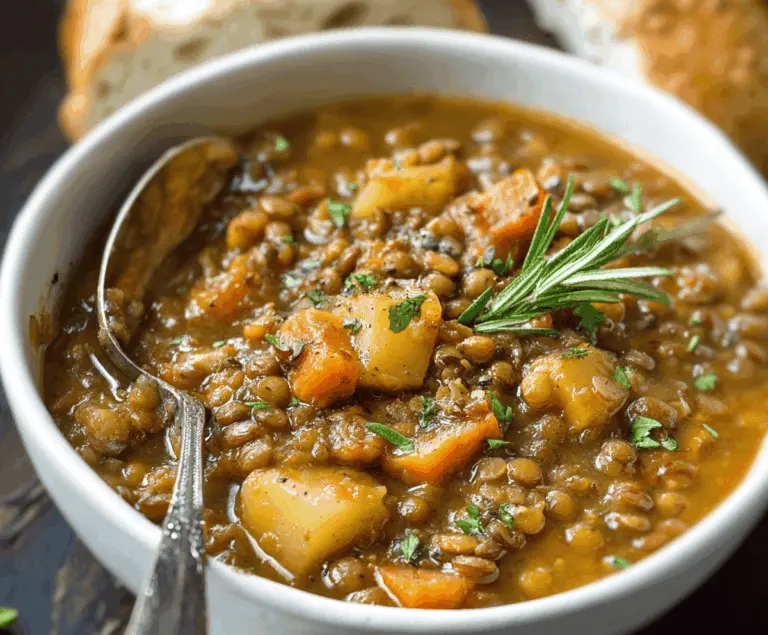 Hearty Lentil and Potato Soup