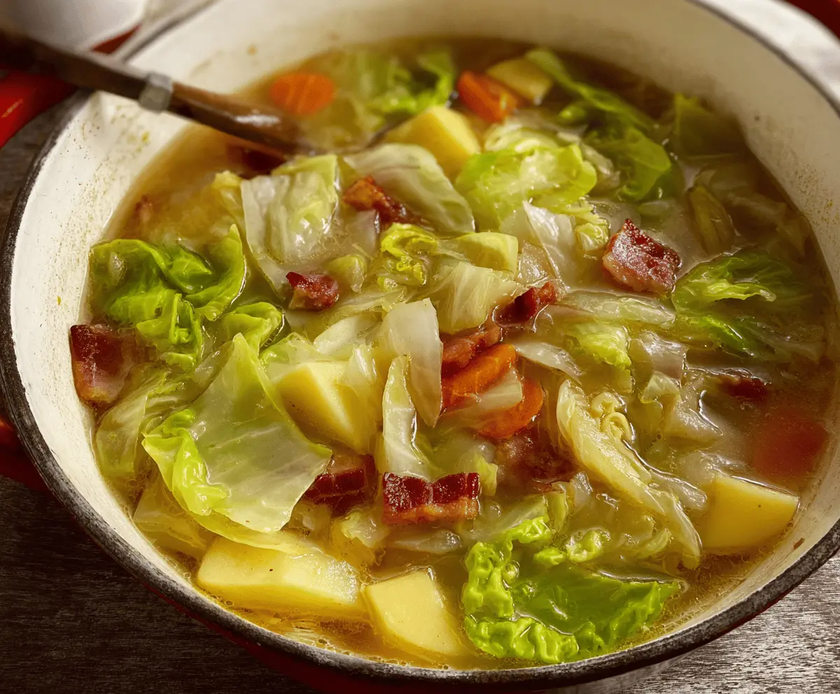 Irish Bacon, Cabbage, and Potato Soup Recipe