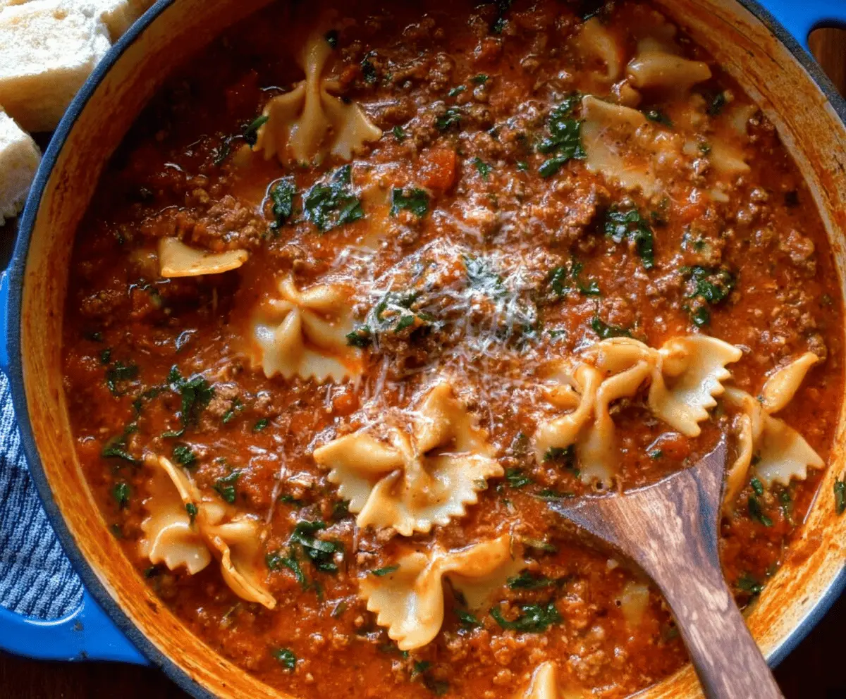 One-Pot Lasagna Soup Meal