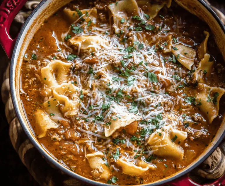 One-Pot Lasagna Soup Meal