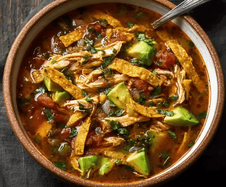 Poblano Chicken Tortilla Soup Recipe