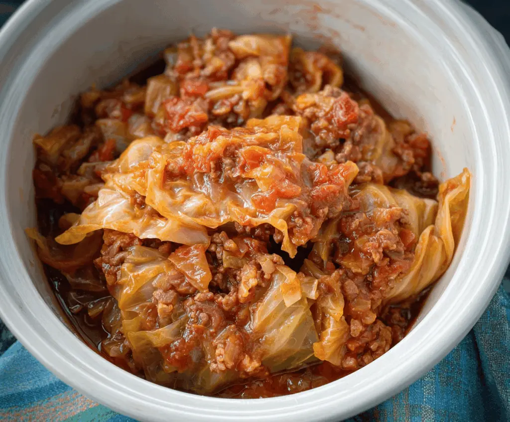 Slow Cooker Unstuffed Cabbage Rolls