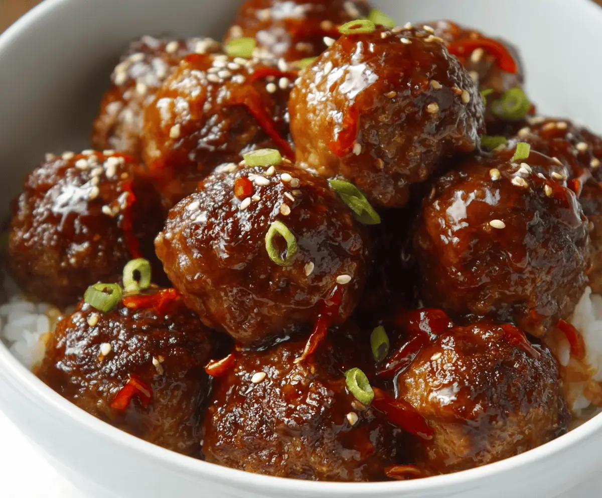 Sweet Chili Meatballs (Crockpot)