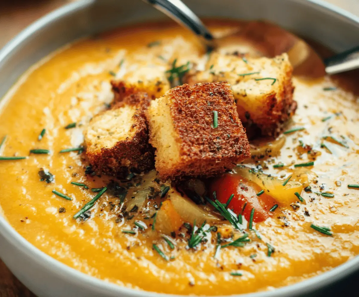 Tasty Roasted Winter Vegetable Soup Recipe