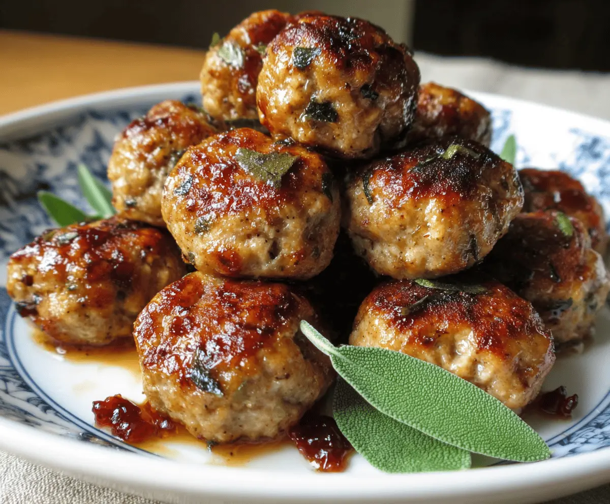 Delicious Apple & Sage Turkey Meatballs Recipe