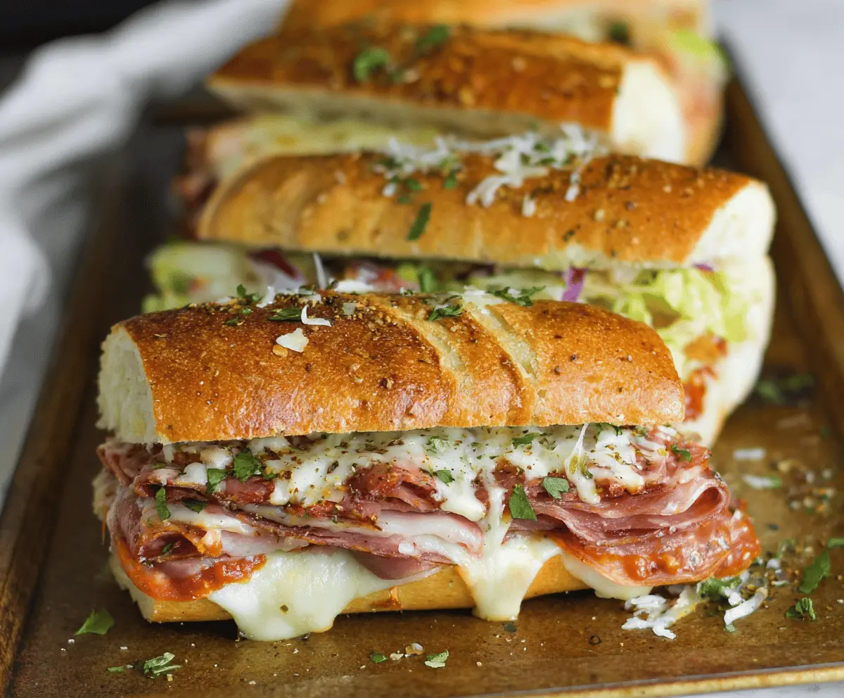 Easy Baked Italian Grinder Sandwiches Recipe