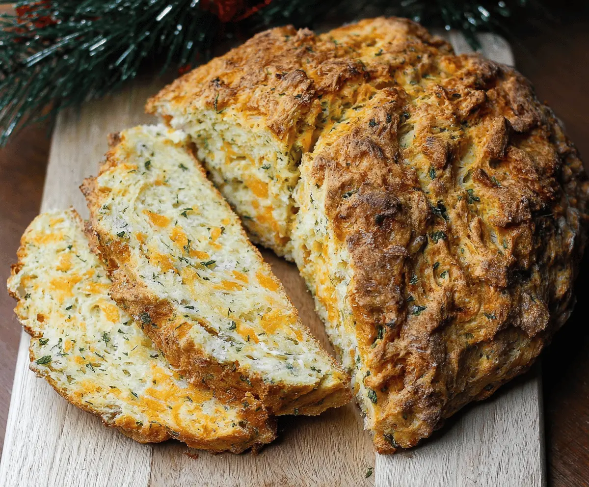 Easy Cheddar Herb Soda Bread