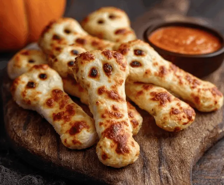 Cheesy Halloween Breadstick Bones