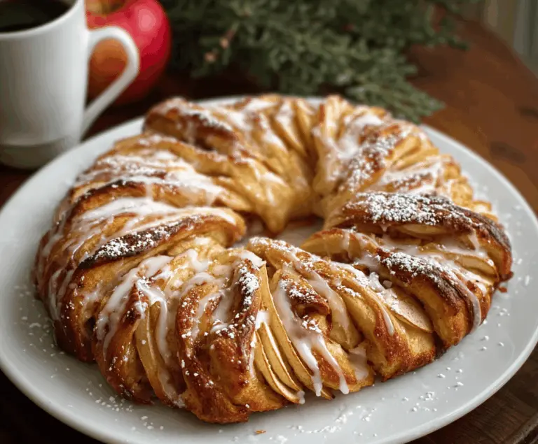 Cozy Apple Kringle with Vanilla Glaze