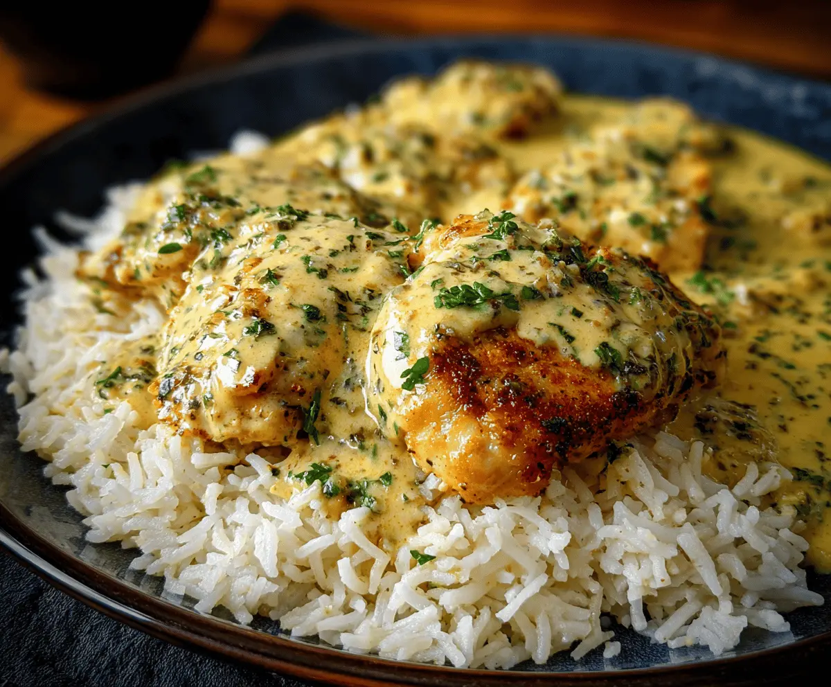 Creamy Herb Chicken & Basmati Rice One-Pan Dinner