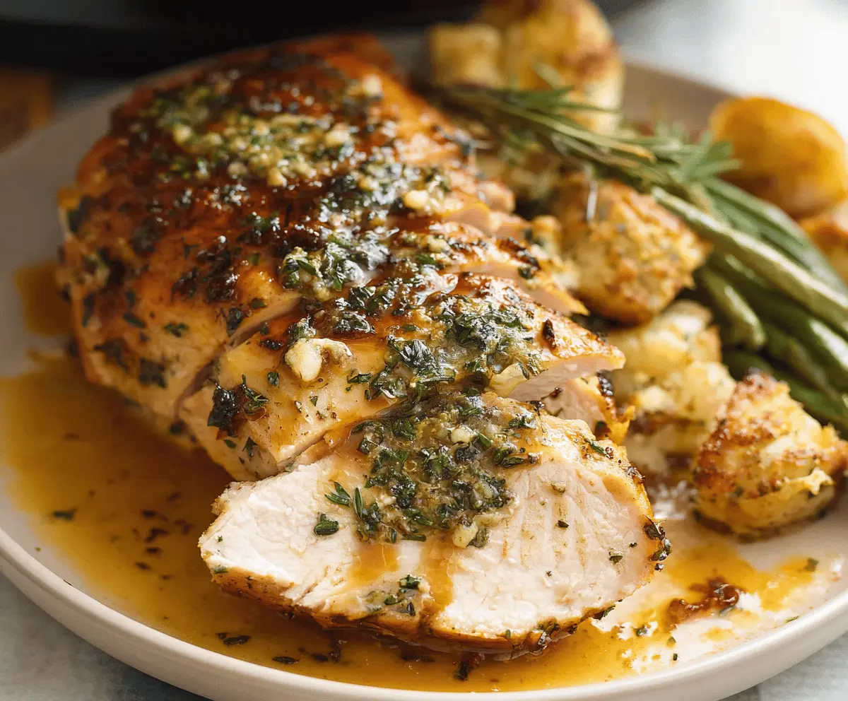 Easy Garlic Herb Slow Cooker Turkey Breast