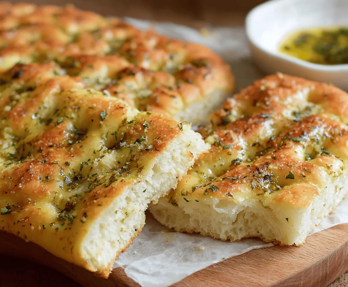 Garlic Parmesan Focaccia Recipe – Easy Savory Italian Bread
