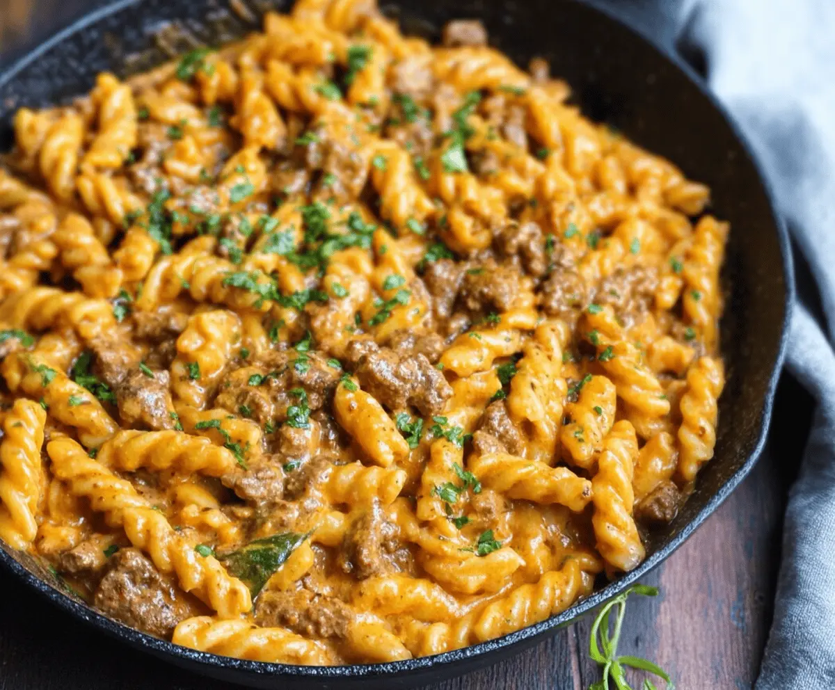 High Protein Creamy Beef Pasta Recipe for Easy Weeknight Dinners