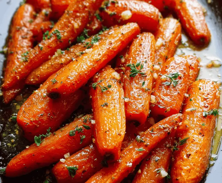 Honey Garlic Roasted Carrots