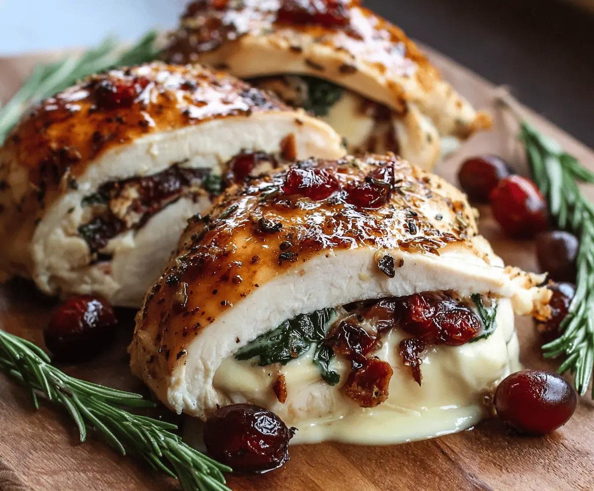Impressive Cranberry Brie Stuffed Chicken Recipe