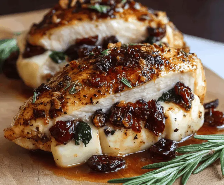Impressive Cranberry Brie Stuffed Chicken