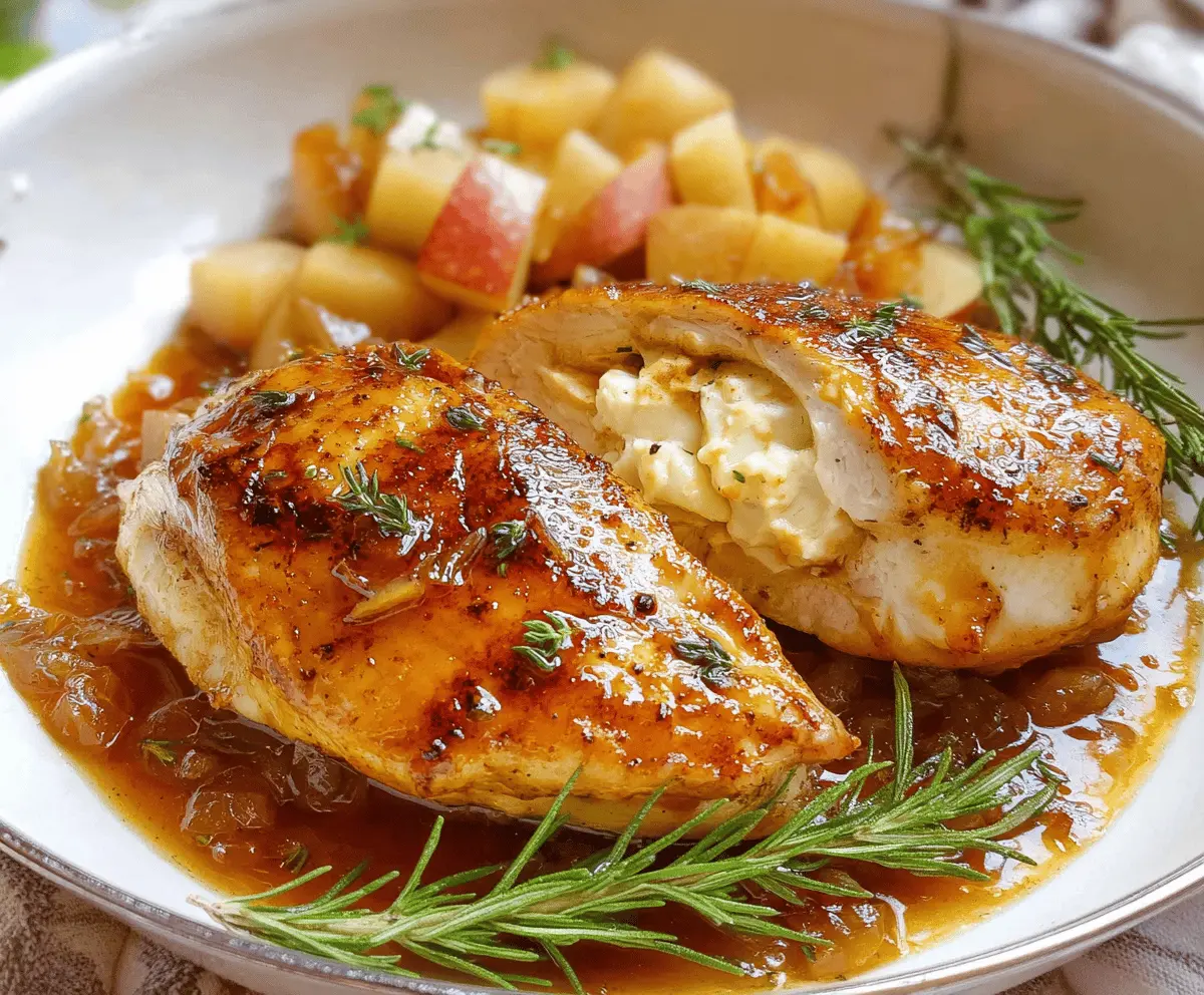 Easy Maple Glazed Apple Brie Stuffed Chicken – Sweet & Savory Delight