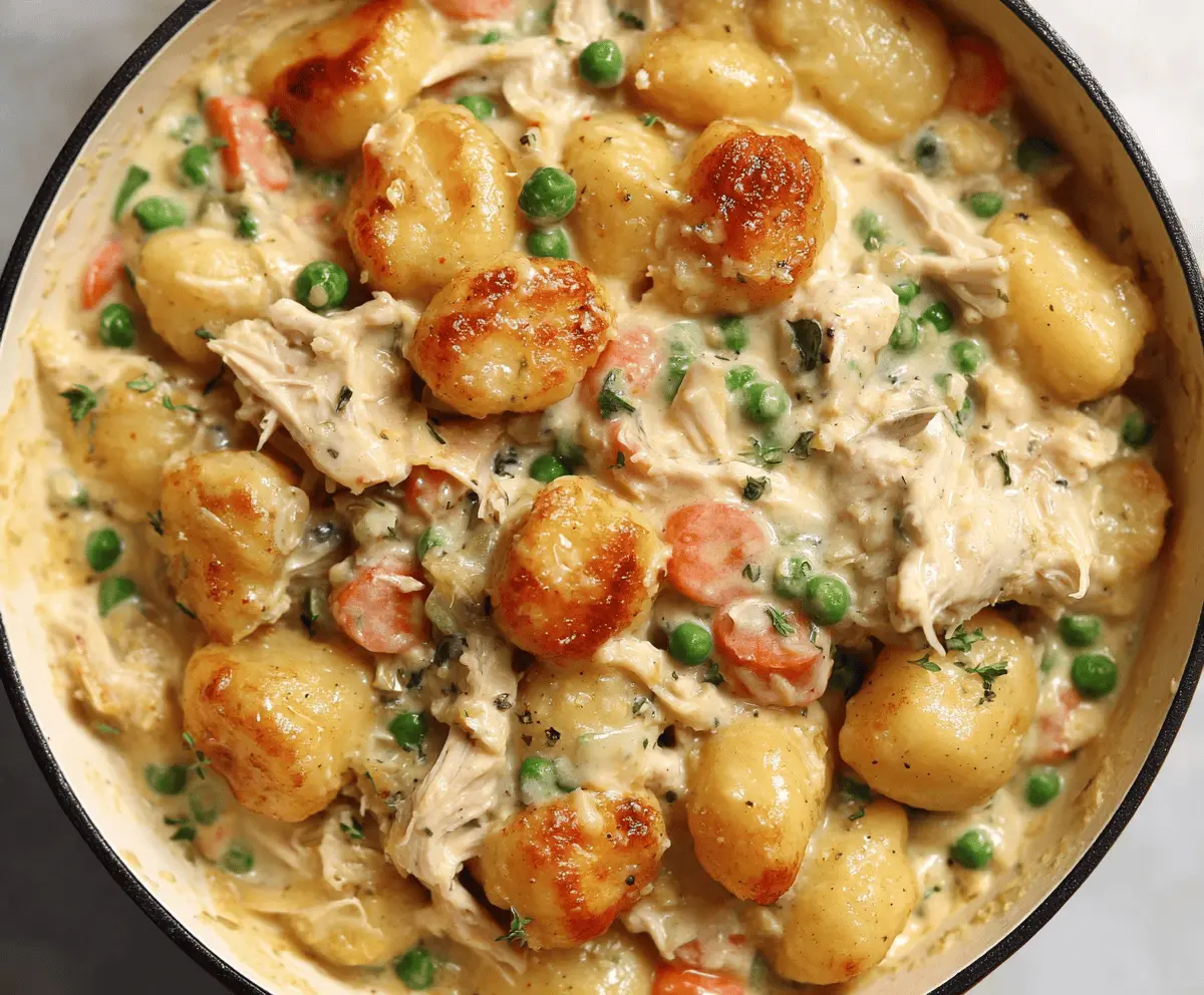 Easy One Pot Gnocchi Chicken Pot Pie Recipe