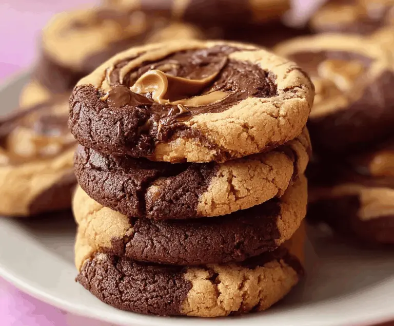 Peanut Butter Brownie Swirl Cookies