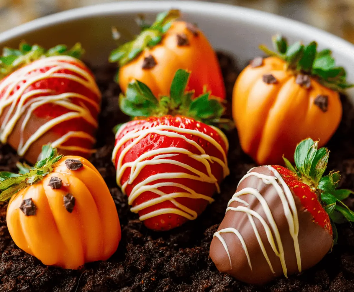 Irresistible Chocolate-Covered Pumpkin Patch Strawberries Recipe