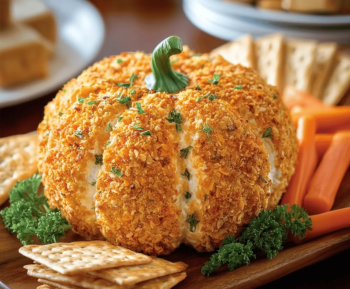 Irresistible Pumpkin-Shaped Cheese Ball Recipe – Perfect for Fall Parties