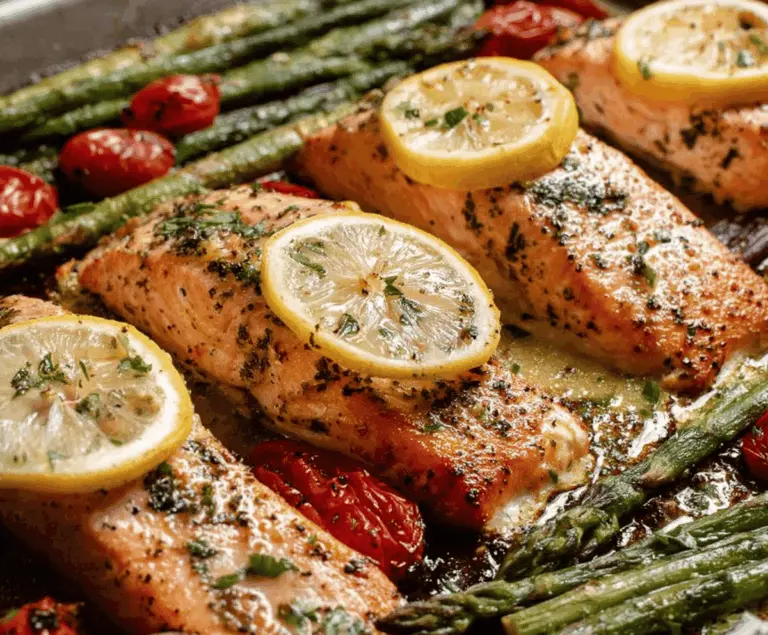 sheet pan lemon garlic butter salmon