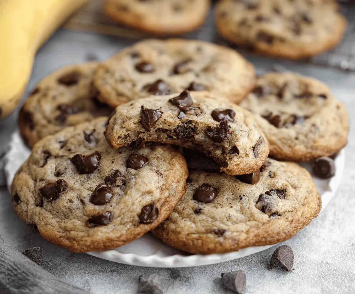 Soft and Chewy Banana Chocolate Chip Cookie Recipe