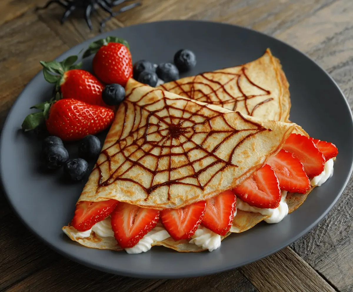 Delicious Spiderweb Crepes Recipe – Easy & Stunning Breakfast Idea