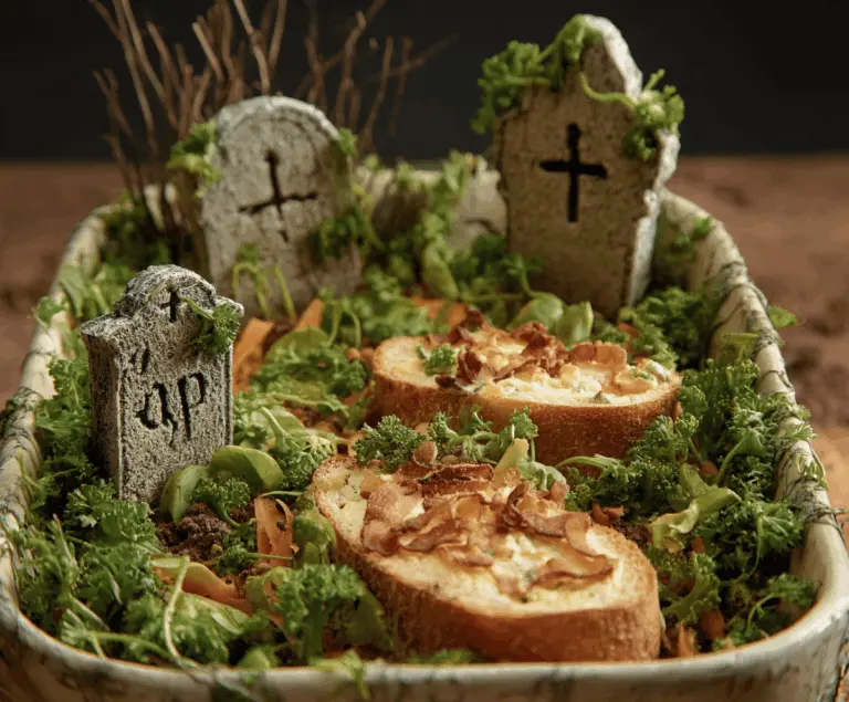 Spinach Dip Graveyard Scene