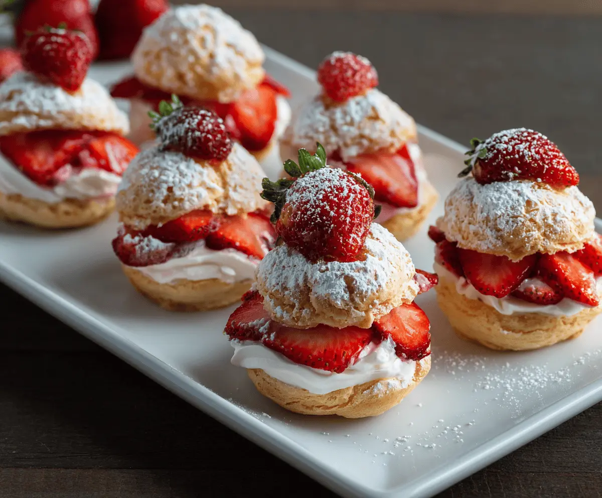 Easy Strawberry Cream Puffs