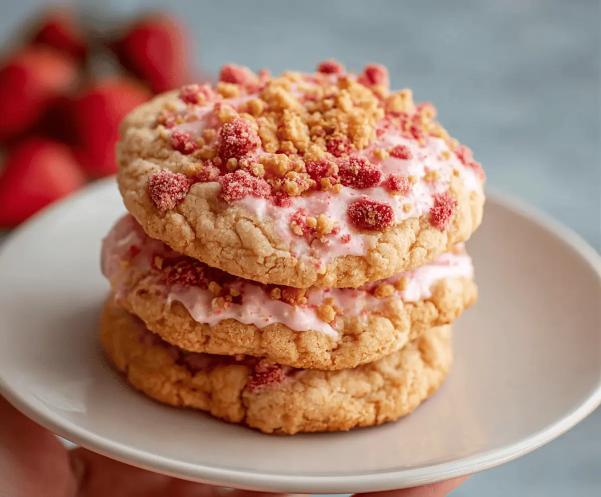 Easy Strawberry Crunch Cookies
