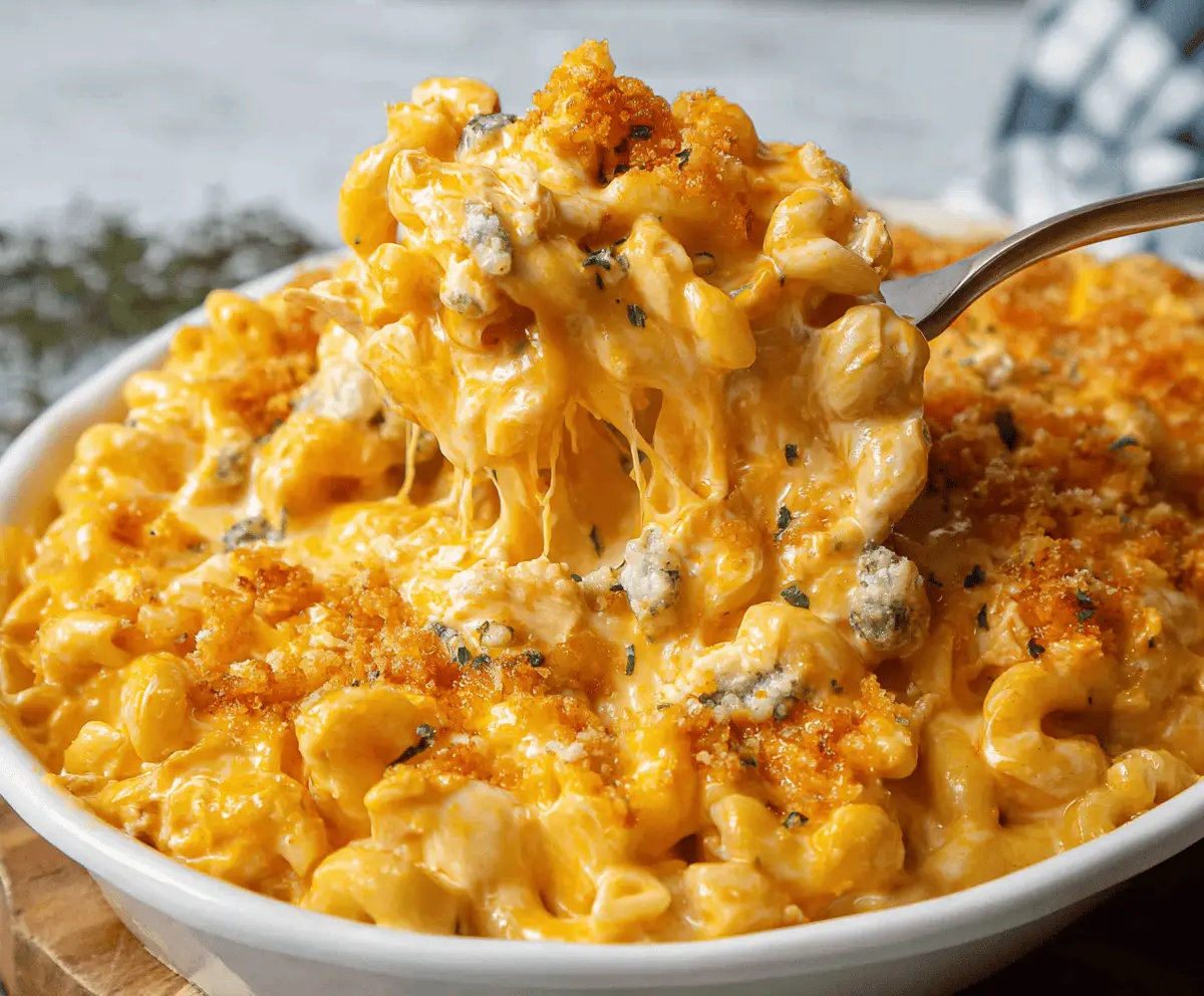 Easy Buffalo Chicken Mac & Cheese