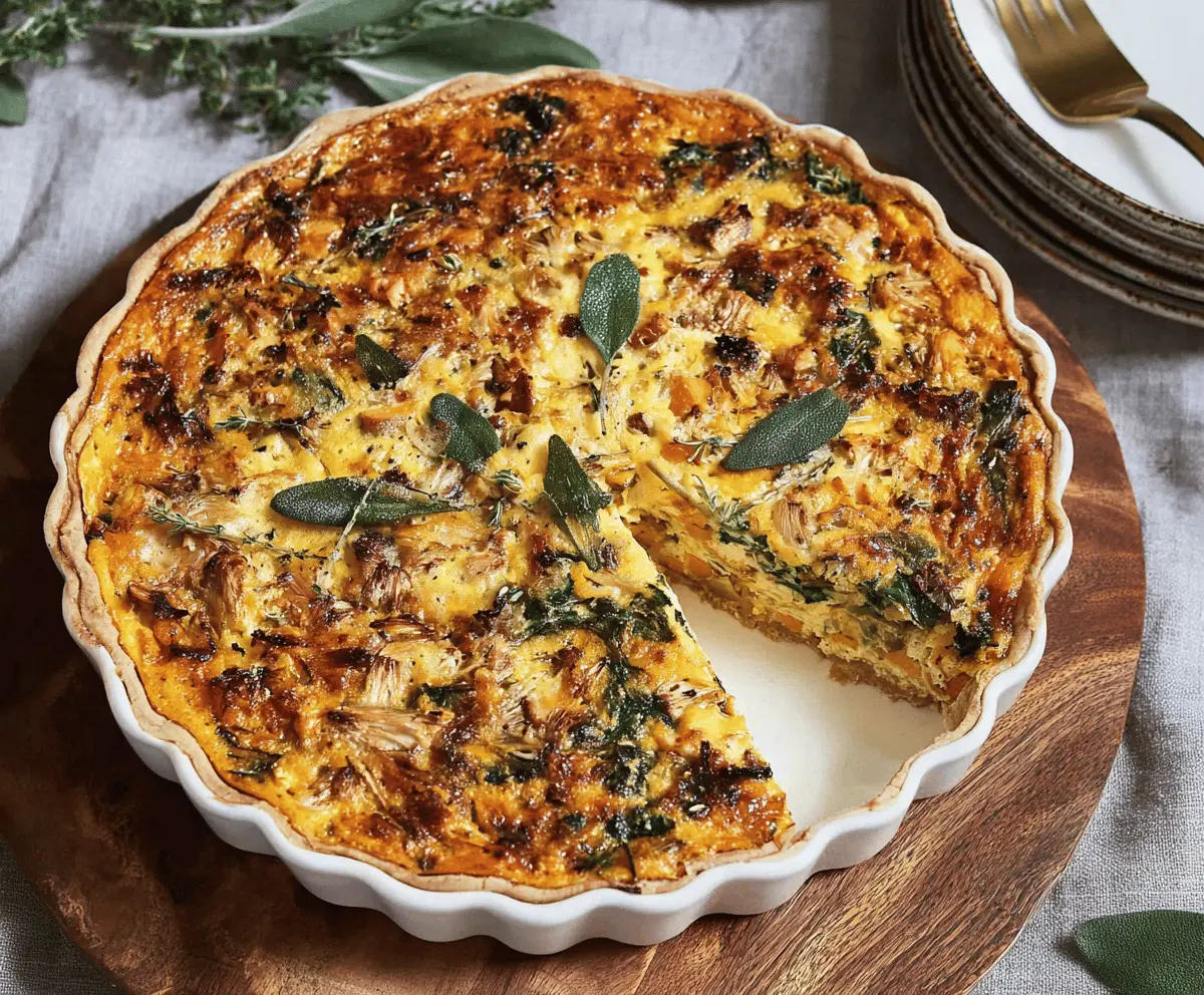 Easy Butternut Squash & Sage Quiche