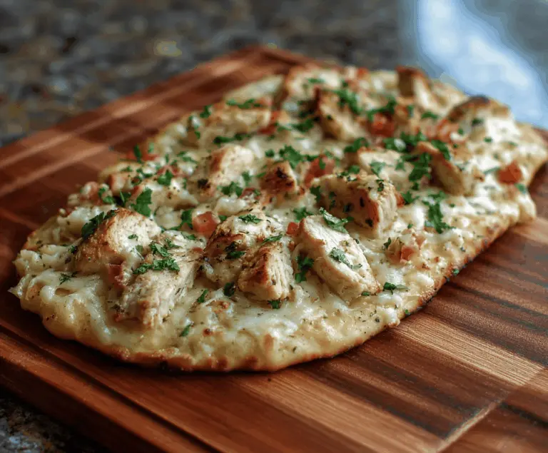 Chicken Alfredo Flatbread