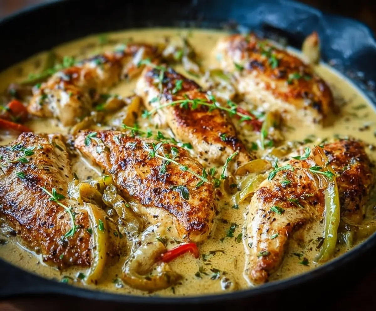 Creamy Pepperoncini Chicken Skillet
