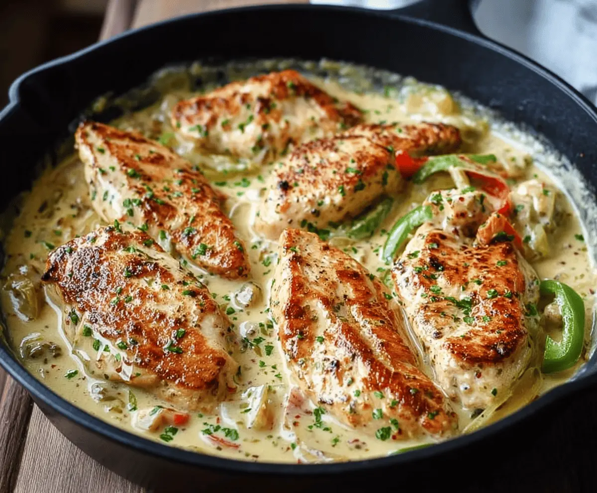 Creamy Pepperoncini Chicken Skillet