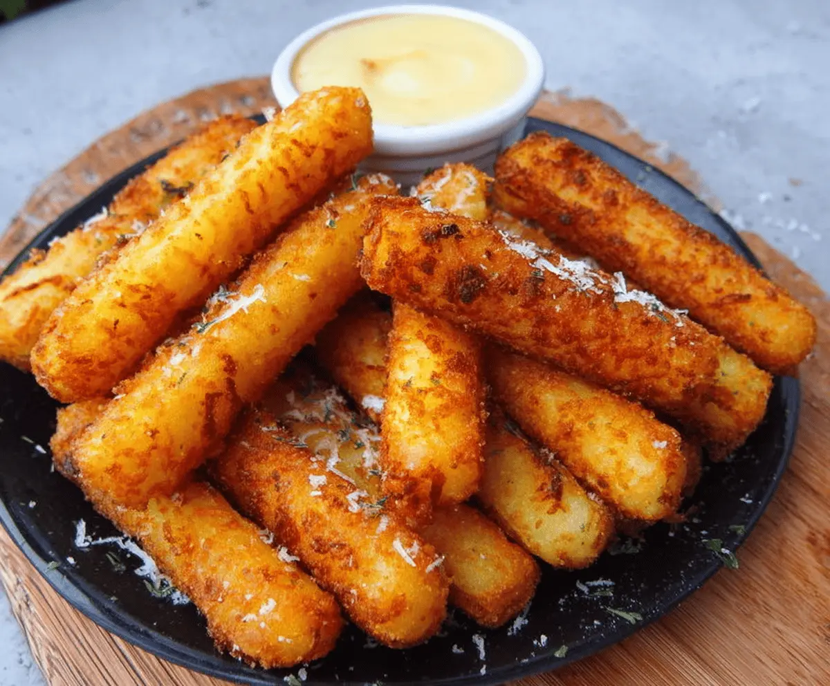 Crispy Hungarian Potato Cheese Sticks