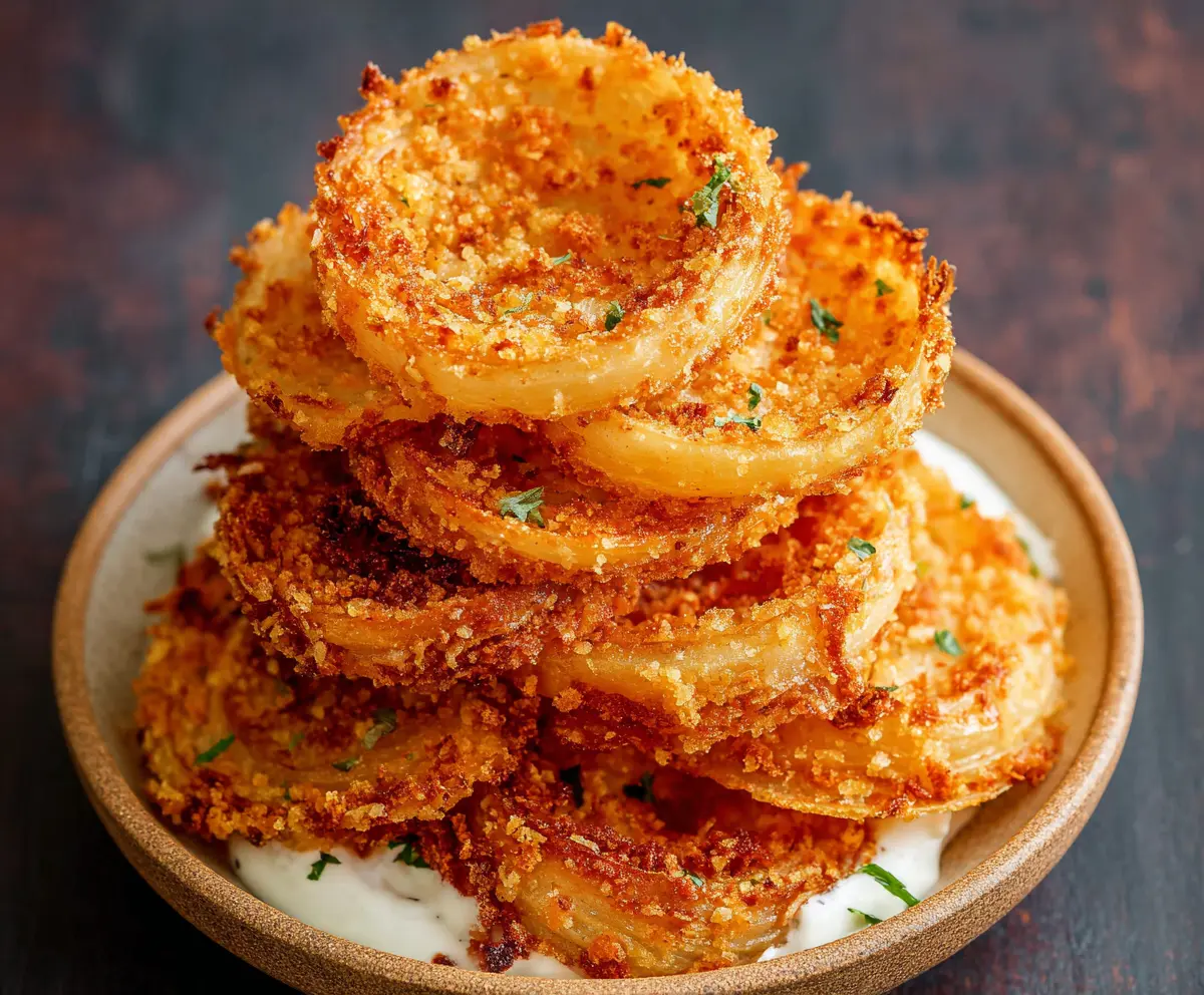 Crispy Parmesan Onion Ring Chips