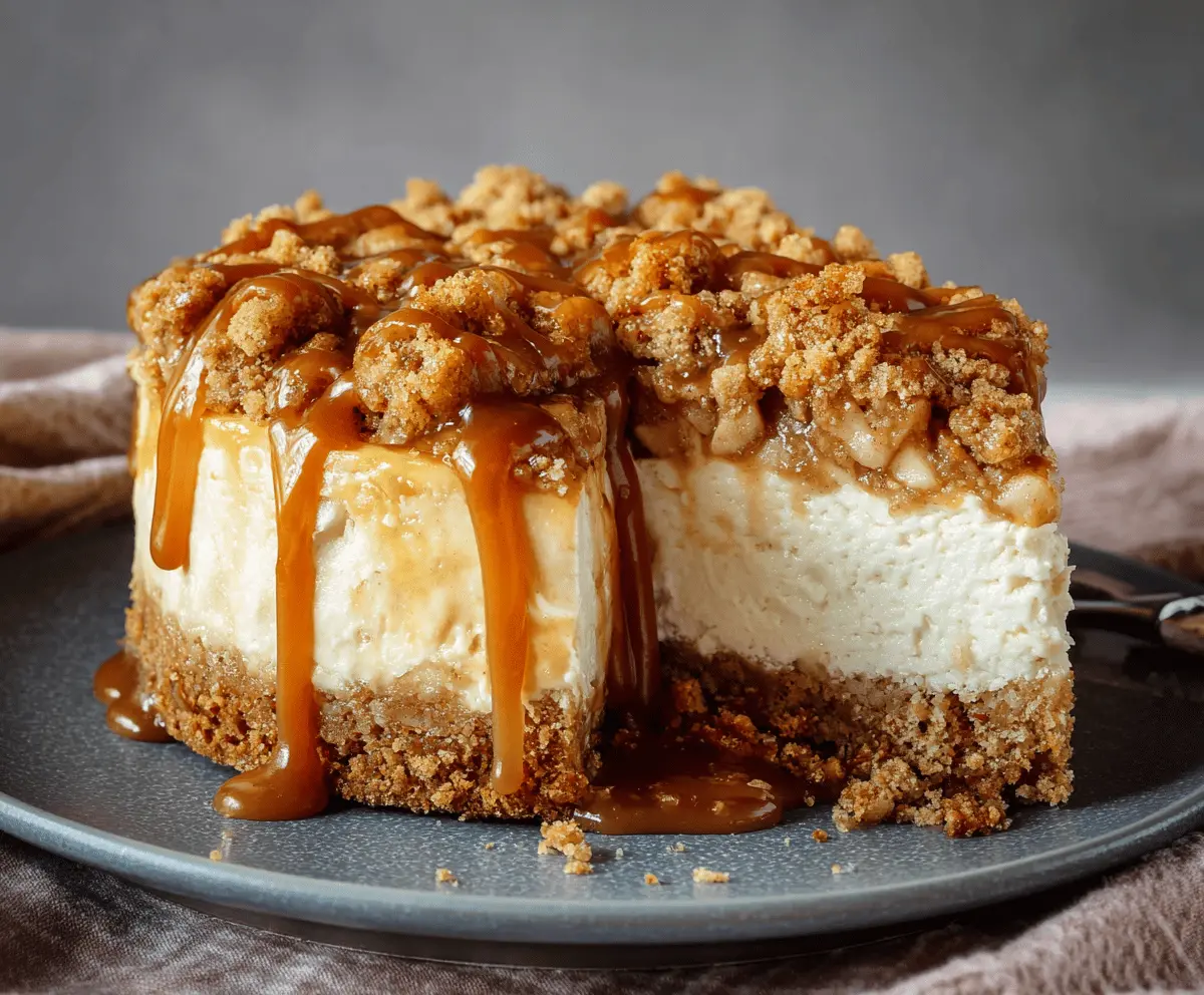 Easy Apple Crumble Cheesecake