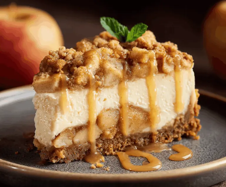 Delicious Apple Crumble Cheesecake