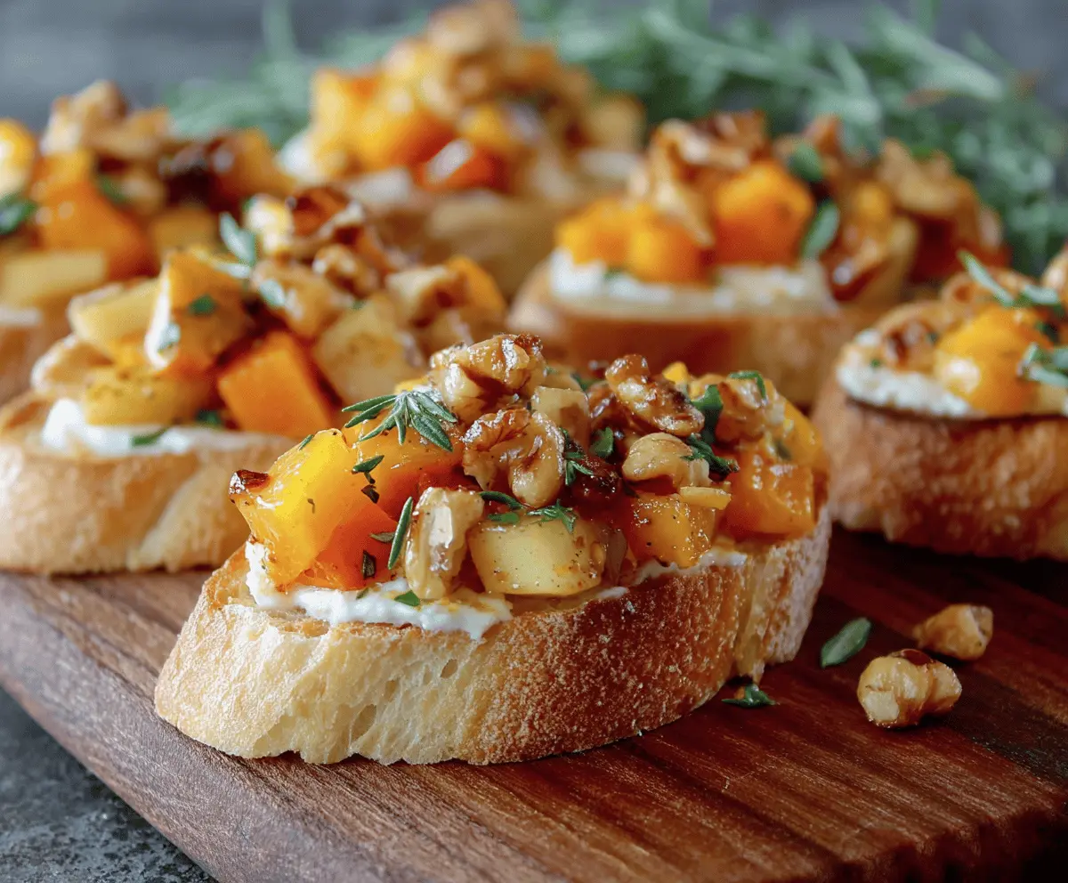 Easy Fall Bruschetta with Squash & Apples
