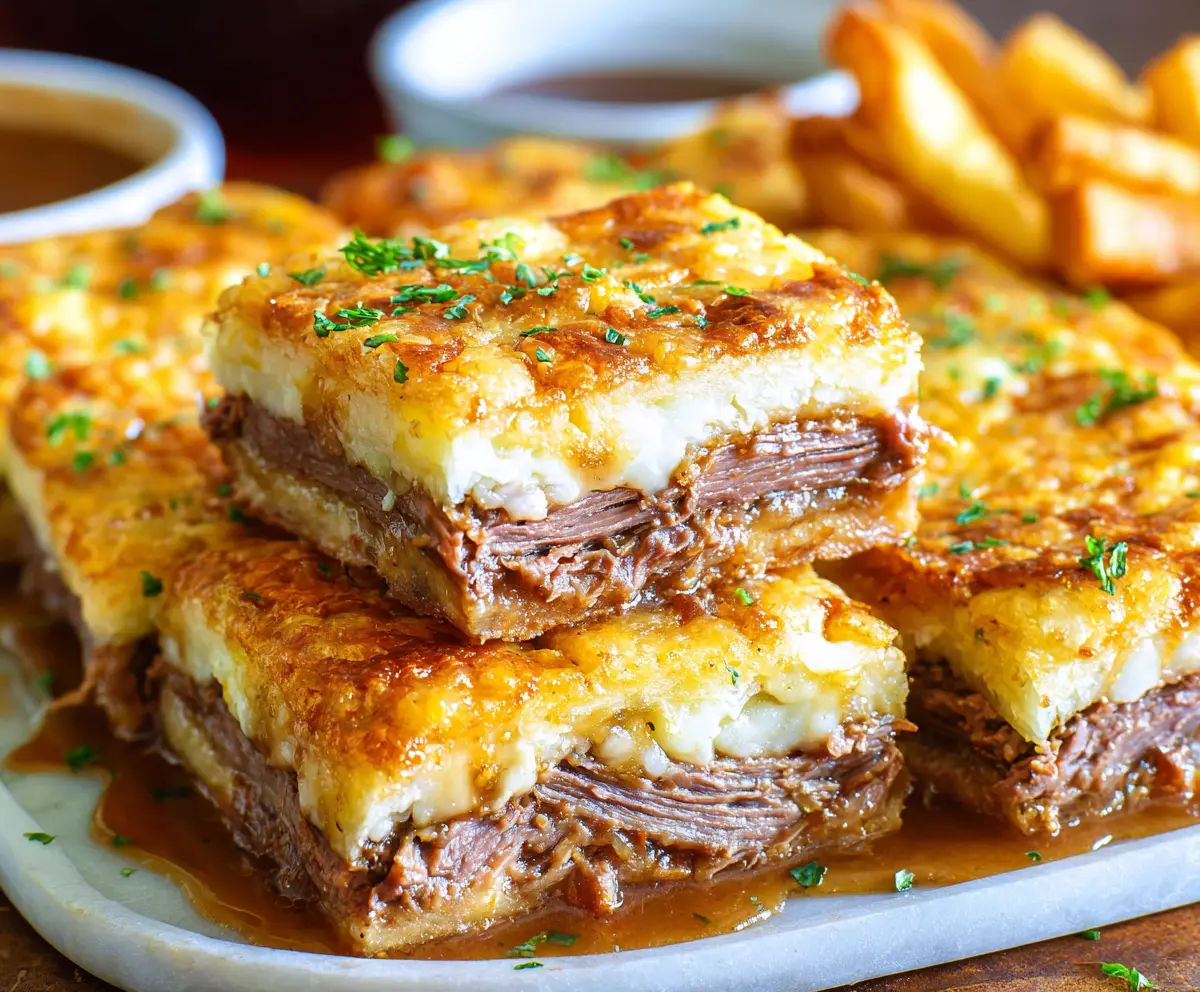 Easy French Dip Squares Recipe