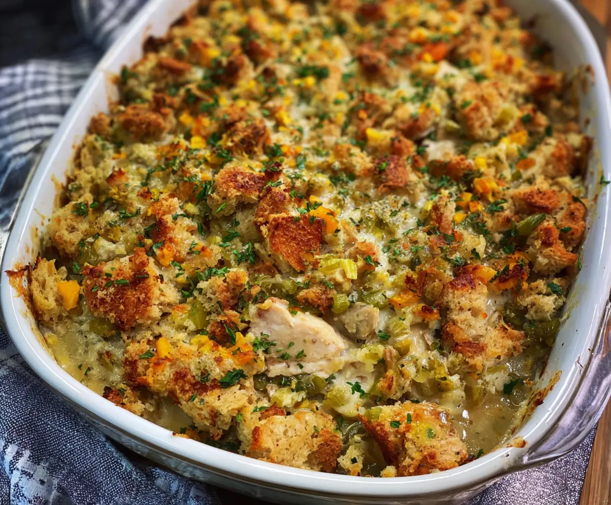 Easy Chicken & Stuffing Bake