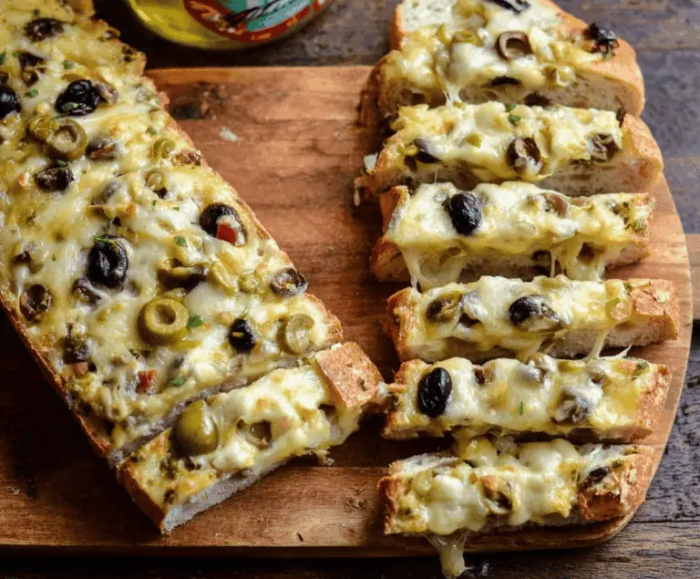 Easy Olive Cheese Bread Appetizer