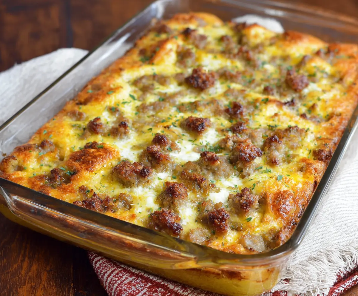 Easy Sausage Egg Casserole Recipe