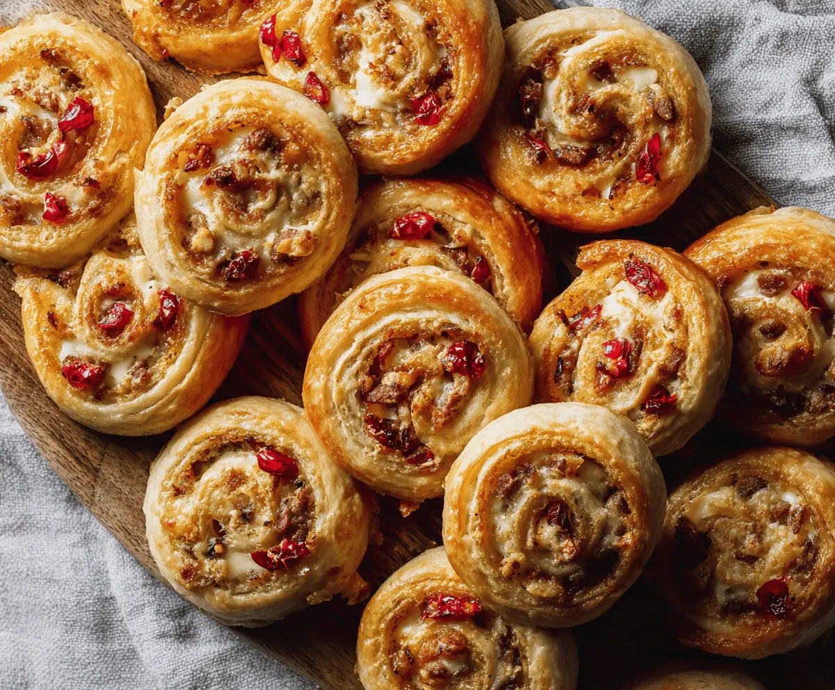 Flaky Cranberry Cream Cheese Pinwheels
