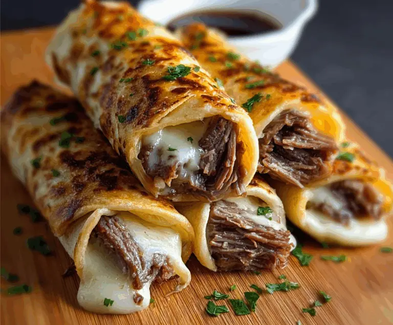 French Dip Tortilla Roll Ups