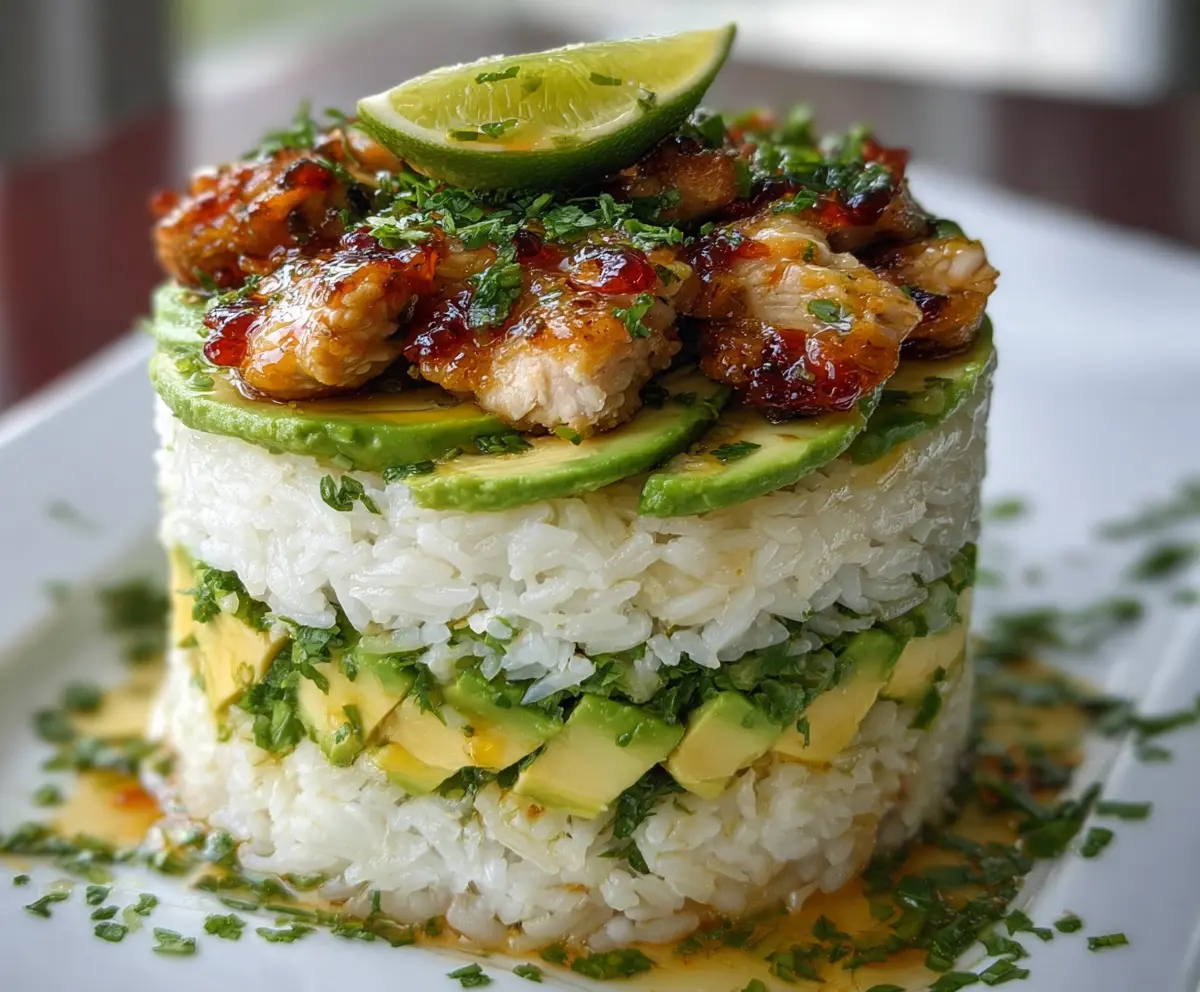 Easy Honey Lime Chicken Avocado Stack