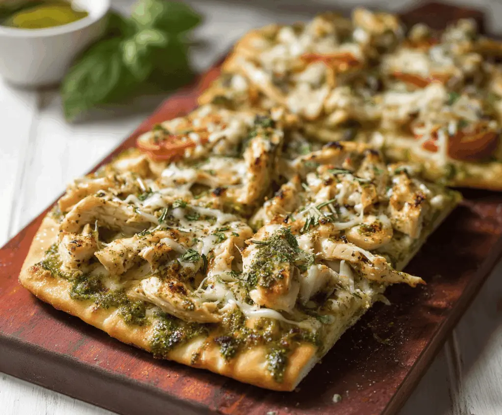 Pesto Chicken Flatbread